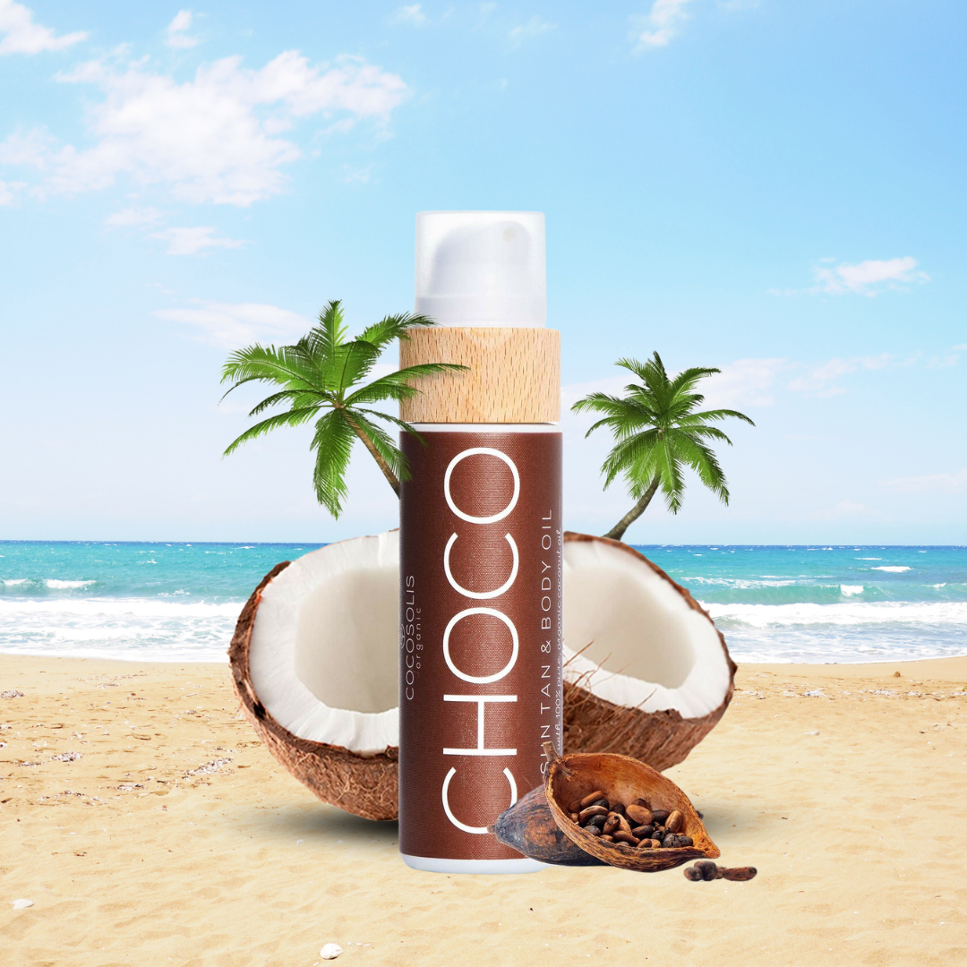 Cocosolis Choco Tanning Oil – Deep, Natural Chocolate Glow
